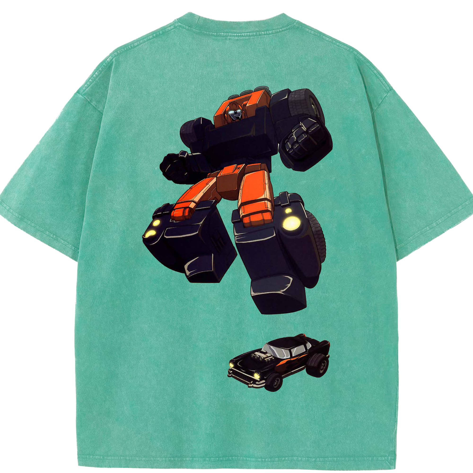 （画像用）  綿100% ヴィンテージ風 半袖Tシャツ（背面プリント）